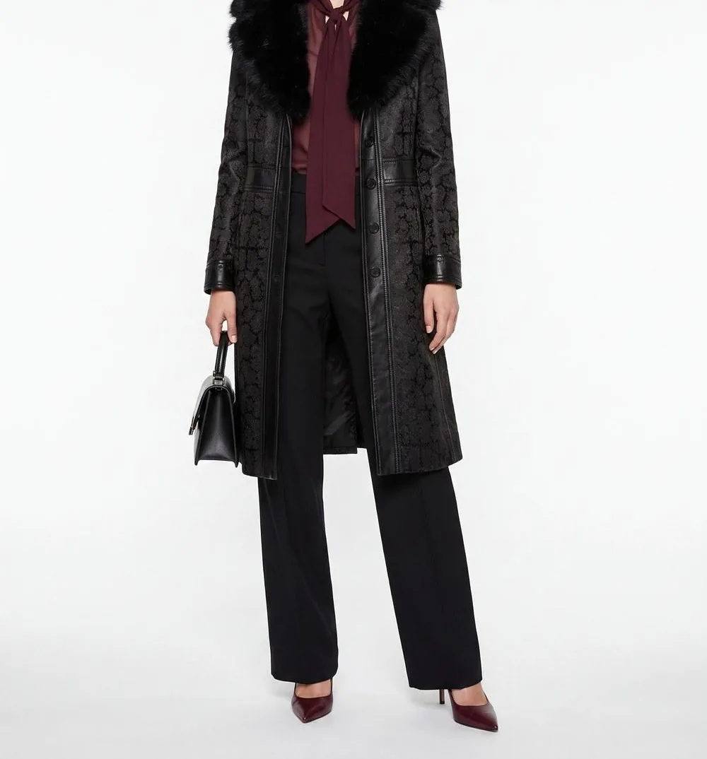 Dense Tonal Floral Damask coat