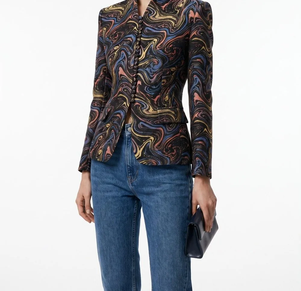 Marbled Swirl Jacquard jacket